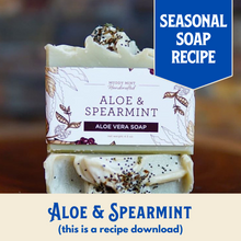 Load image into Gallery viewer, Aloe & Spearmint PLUS Oatmeal & Aloe, Avocado Butter Soap Recipe, Beginner/Intermediate (RECIPE ONLY!)