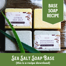 Load image into Gallery viewer, Sea Salt Soap Base Recipe + FIVE Variations! Intermediate/Advanced (RECIPE ONLY!)