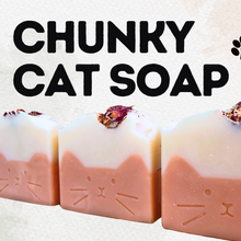 Load image into Gallery viewer, Chunky Cat Soaps - LARGE Bars - Mint or Rose
