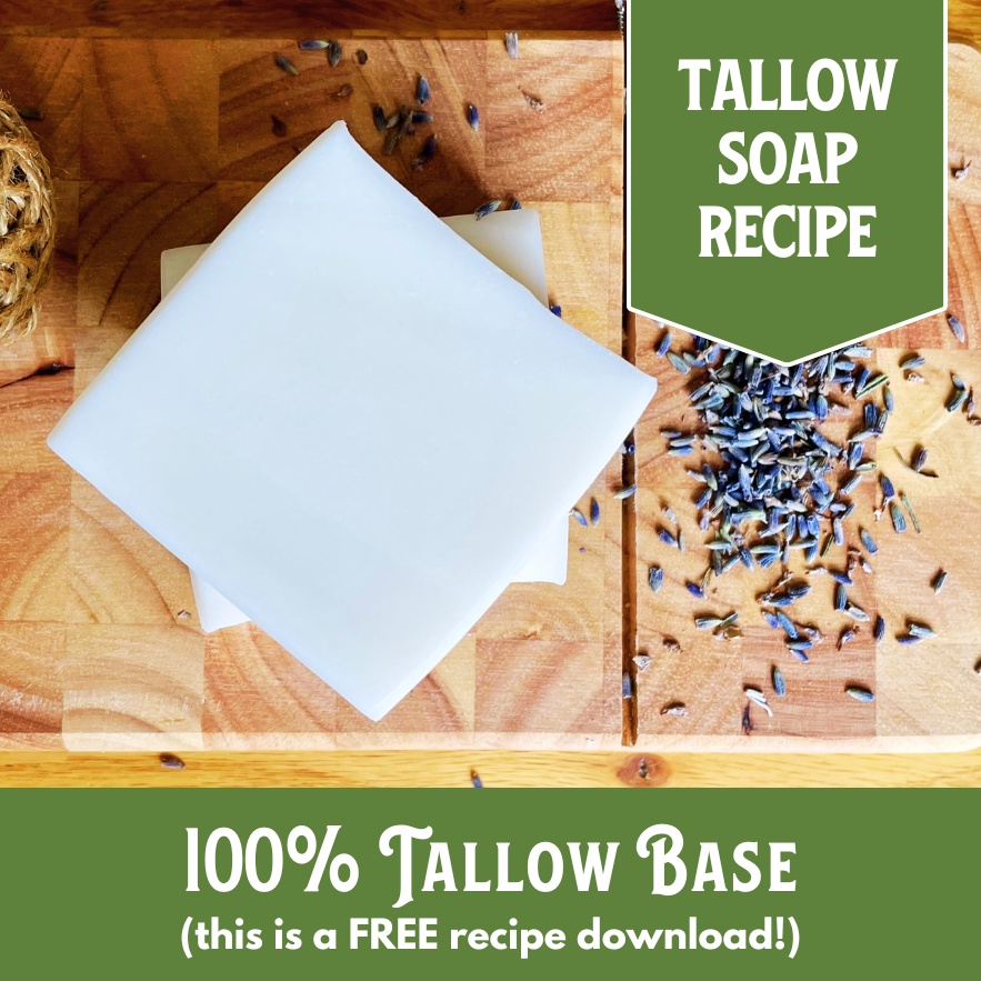 FREE! Pure Tallow Base Recipe - 100% Tallow Soap - Beginner Friendly (RECIPE ONLY!)