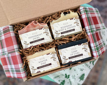 Load image into Gallery viewer, Holiday Soap Gift Box - Set of Four Holiday Soaps
