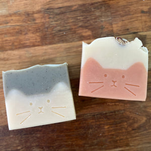 Chunky Cat Soaps - LARGE Bars - Mint or Rose