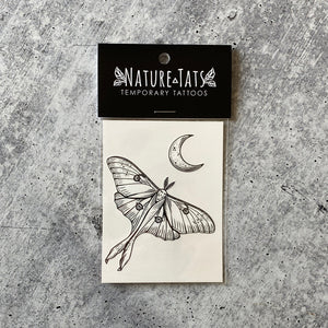 Luna Moth Temporary Tattoo, 2 Pack