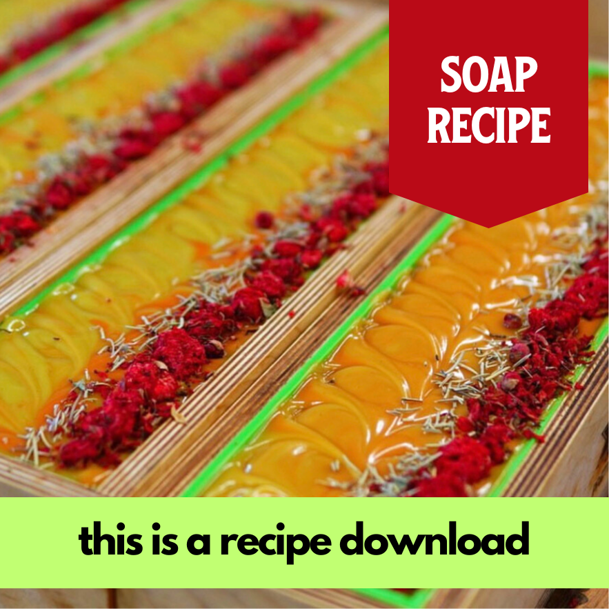 Sweet Orange & Rosemary Soap Recipe, Advanced Beginner (RECIPE ONLY!)