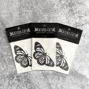 Monarch Butterfly Temporary Tattoo, 2 Pack
