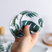 Load image into Gallery viewer, Cotton Facial Rounds | Set of 12 + Wash Bag | Leafy Monstera
