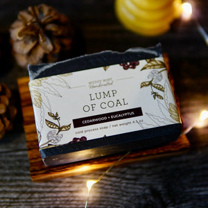 Lump of Coal Soap, Cedarwood + Eucalyptus, Winter Collection