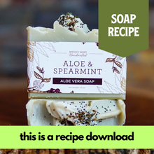 Load image into Gallery viewer, Aloe &amp; Spearmint Avocado Butter Soap Recipe, Beginner/Intermediate (RECIPE ONLY!)
