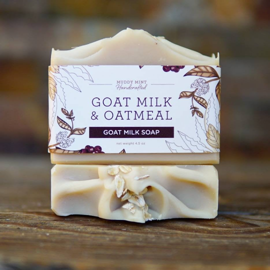 Goat Milk & Oatmeal Soap, Gentle & Unscented, Natural, Palm Free