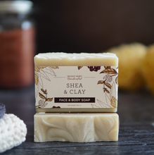 Load image into Gallery viewer, Shea &amp; Clay Face Soap with Coconut Milk and Kaolin Clay, Unscented
