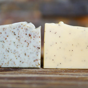 Lemon Scrub Soap with Poppy Seeds, Exfoliating Soap, Natural, Palm Free, Vegan